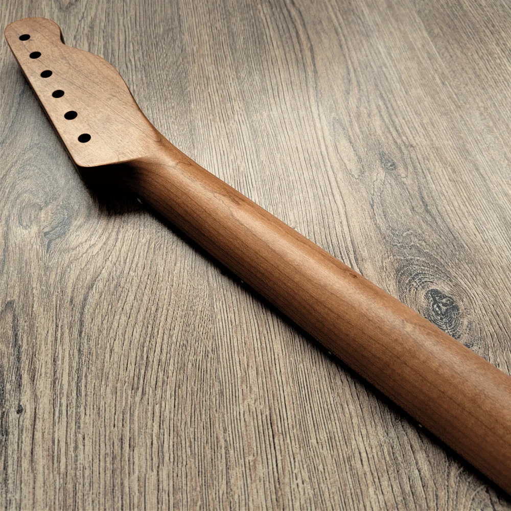 Roasted Torrefied Baked Maple Telecaster Guitar Neck - Left Handed - Guitar Anatomy