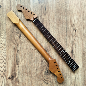 Roasted Torrefied Baked Maple Telecaster Guitar Neck - Left Handed - Guitar Anatomy