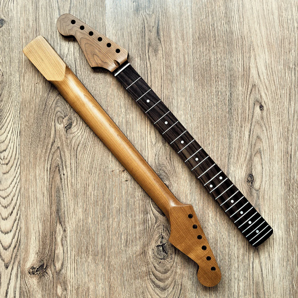 Roasted Torrefied Baked Maple Telecaster Guitar Neck - Left Handed - Guitar Anatomy