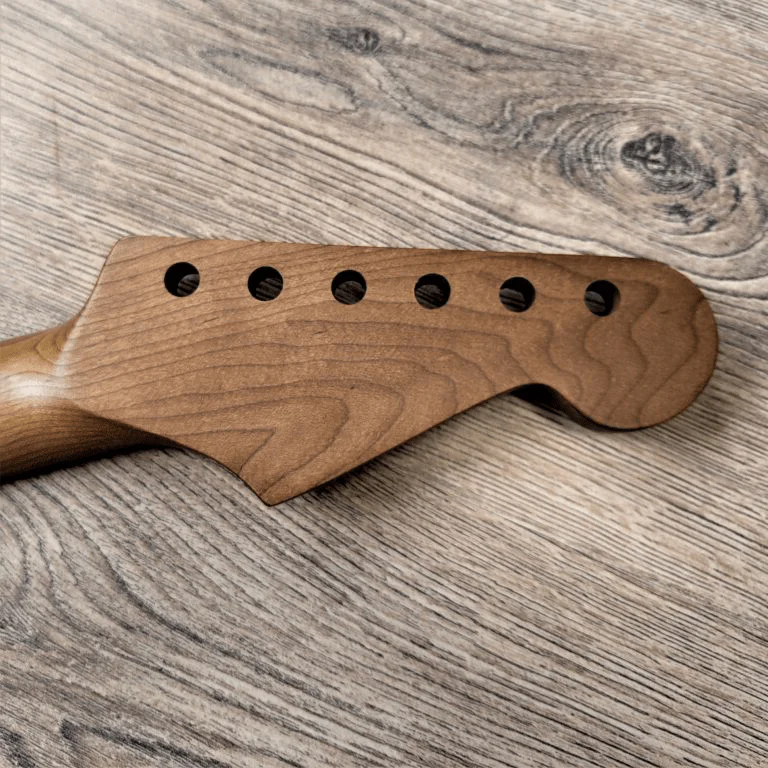 Roasted Torrefied Baked Maple Telecaster Guitar Neck - Left Handed - Guitar Anatomy