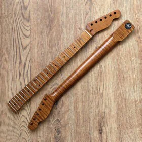 Telecaster Compatible Roasted Flame Maple Pro Guitar Neck Satin