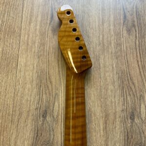 Roasted Torrefied Baked Maple Telecaster Guitar Neck - Left Handed - Guitar Anatomy