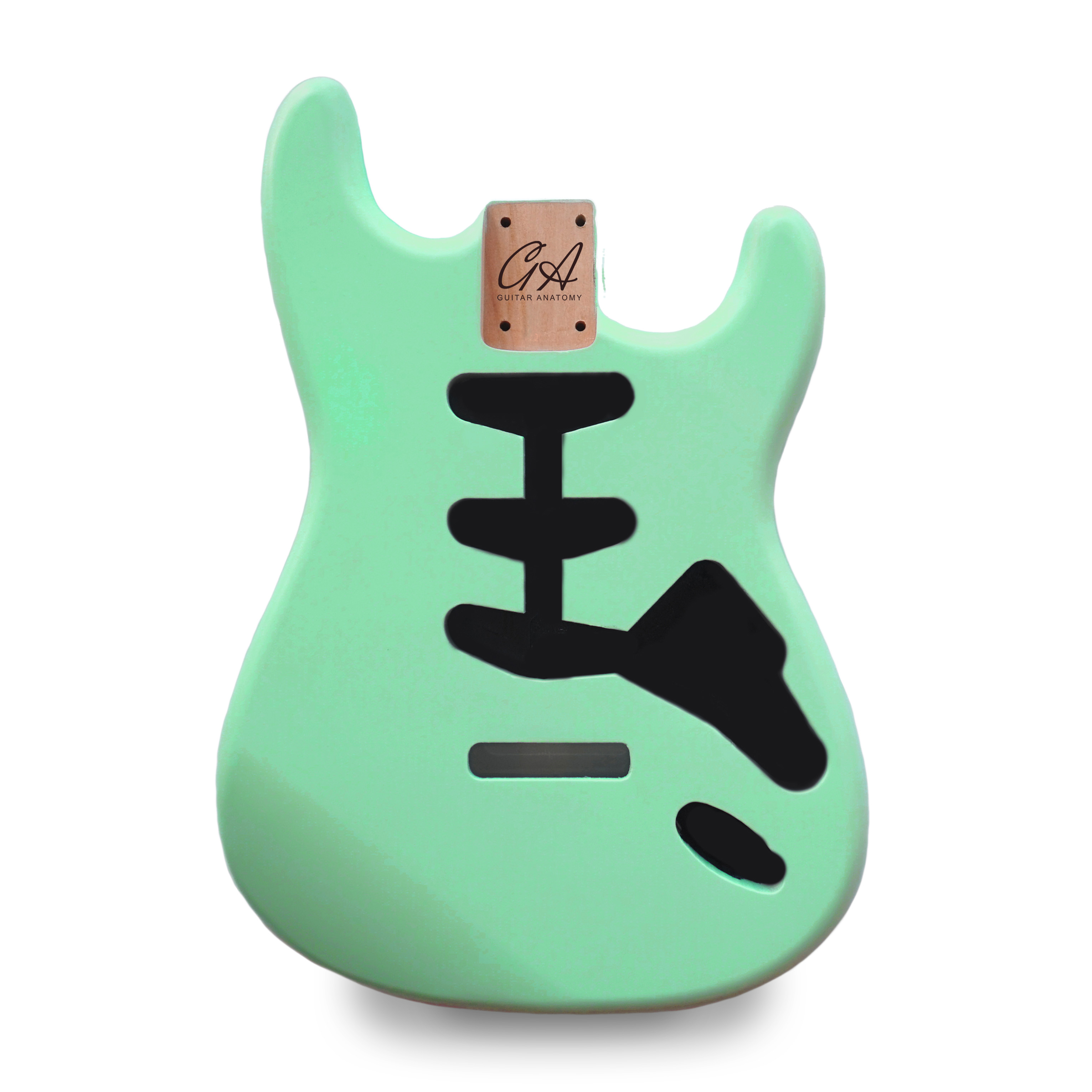 *Clearance* Stratocaster Guitar Body SSS - Seafoam Green Nitro Satin - 2 Piece American Alder