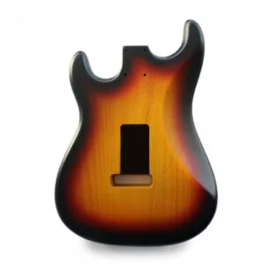 Alternative view of Stratocaster Compatible Guitar Body HSS - Sunburst Vintage Nitro Satin - 2 Piece American Alder