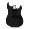 Stratocaster Compatible Guitar Body HSH - Flat Black Nitro Satin - 2 Piece American Alder