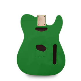 Telecaster Guitar Body - Shamrock Green with Vintage Cream Binding - 2 Piece American Alder