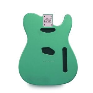 Telecaster Guitar Body - Metallic Race Green - Nitro Satin - 2 Piece American Alder