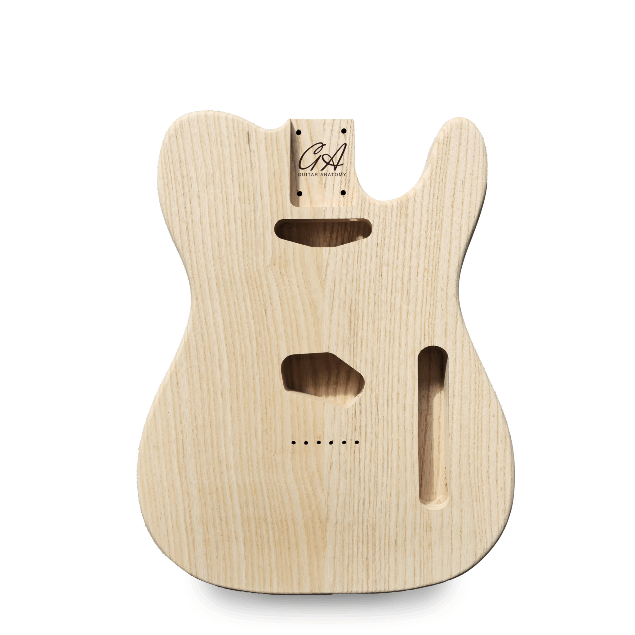 Telecaster Compatible Guitar Body - Unfinished - 2 Piece Ash