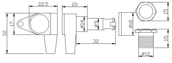 Guitar Anatomy Pro Bass Tuners – 1:18 Gear Ratio Machine Heads for Bass Guitars - Image 3
