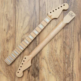 Stratocaster Compatible Bound Maple Neck with Pearl Block inlays Nitro Satin