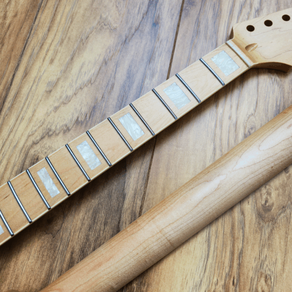 Guitar Anatomy Stratocaster Neck with pearl block inlays