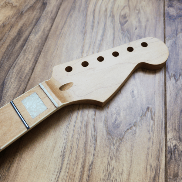 Guitar Anatomy Stratocaster Neck with pearl block inlays