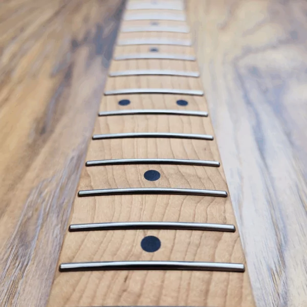 Telecaster Compatible Roasted Maple Vintage Guitar Neck - Pro Series 21 Fret Stainless Steel - Unfinished - Image 5