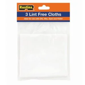 Rustins Lint Free Cloths – For Oils, Waxes, Polishes & Guitar Care (3 Pack)