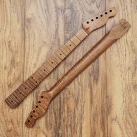 Telecaster Compatible Roasted Flame Maple Guitar Neck Satin