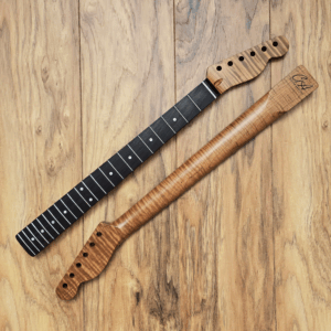 Telecaster Roasted Flame Maple and Rosewood Guitar Neck by Guitar Anatomy