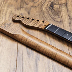 Left Handed Telecaster Roasted Flame Maple and Rosewood Guitar Neck by Guitar Anatomy
