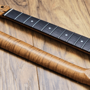 Left Handed Telecaster Roasted Flame Maple and Rosewood Guitar Neck by Guitar Anatomy