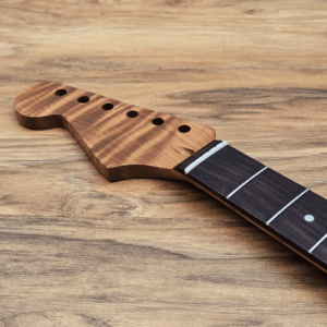 Left Handed Stratocaster Roasted Flame Maple and Rosewood Guitar Neck by Guitar Anatomy