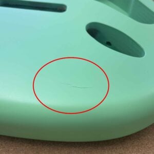Alternative view of *Clearance* Stratocaster Guitar Body HSS - Seafoam Green Nitro Satin - 2 Piece American Alder
