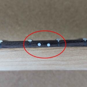 Alternative view of *Clearance* Stratocaster Compatible Roasted Maple and Rosewood Guitar Neck Unfinished 22 Fret