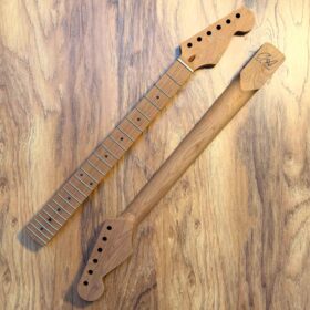 Stratocaster Compatible Roasted Maple Pro Guitar Neck 22 Fret Unfinished
