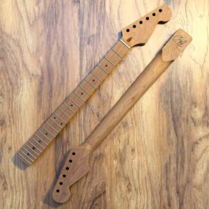Stratocaster Compatible Roasted Maple Pro Guitar Neck 22 Fret Unfinished