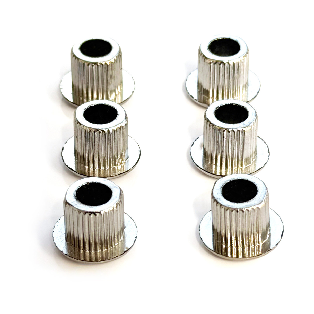 Chrome conversion bushings for vintage style tuners