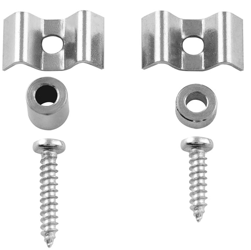 Guitar Anatomy Vintage String Tree Retainer Chrome hardware