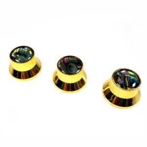 Stratocaster Control Knobs Abalone Inlay - Gold