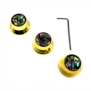 Stratocaster Control Knobs Abalone Inlay - Gold