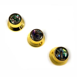 Stratocaster Control Knobs Abalone Inlay - Gold