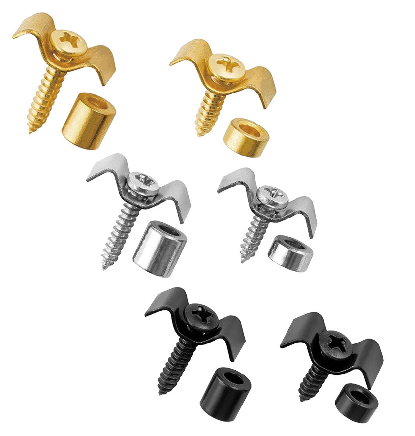 Vintage Style String Tree Retainers - Chrome, Black, Gold