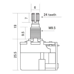 CTS Push-pull Pot Dimensions