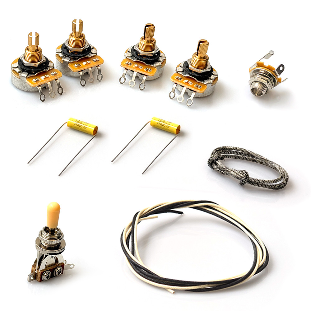 ES Hollowbody Wiring Kit – 50s Style Layout – Pro (CTS, Switchcraft, Mallory)