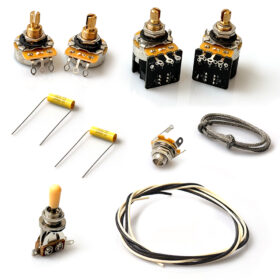 Les Paul Wiring Kit – Coil Split Layout – Pro (CTS, Switchcraft, Mallory)