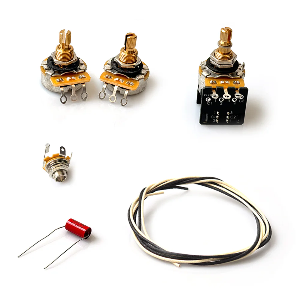 Stratocaster Wiring Kit – HSS Layout – Pro (CTS, Switchcraft, Mallory)