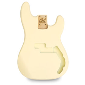 Precision Bass Guitar Body – Vintage White – 2 Piece American Alder