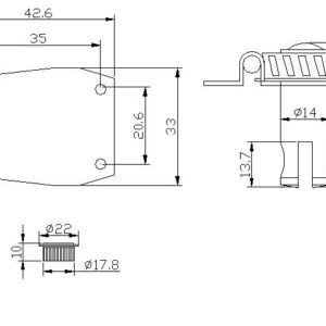 Guitar Anatomy Pro Bass Tuners – 1:20 Gear Ratio Vintage Style Machine Heads for Bass Guitars measurements