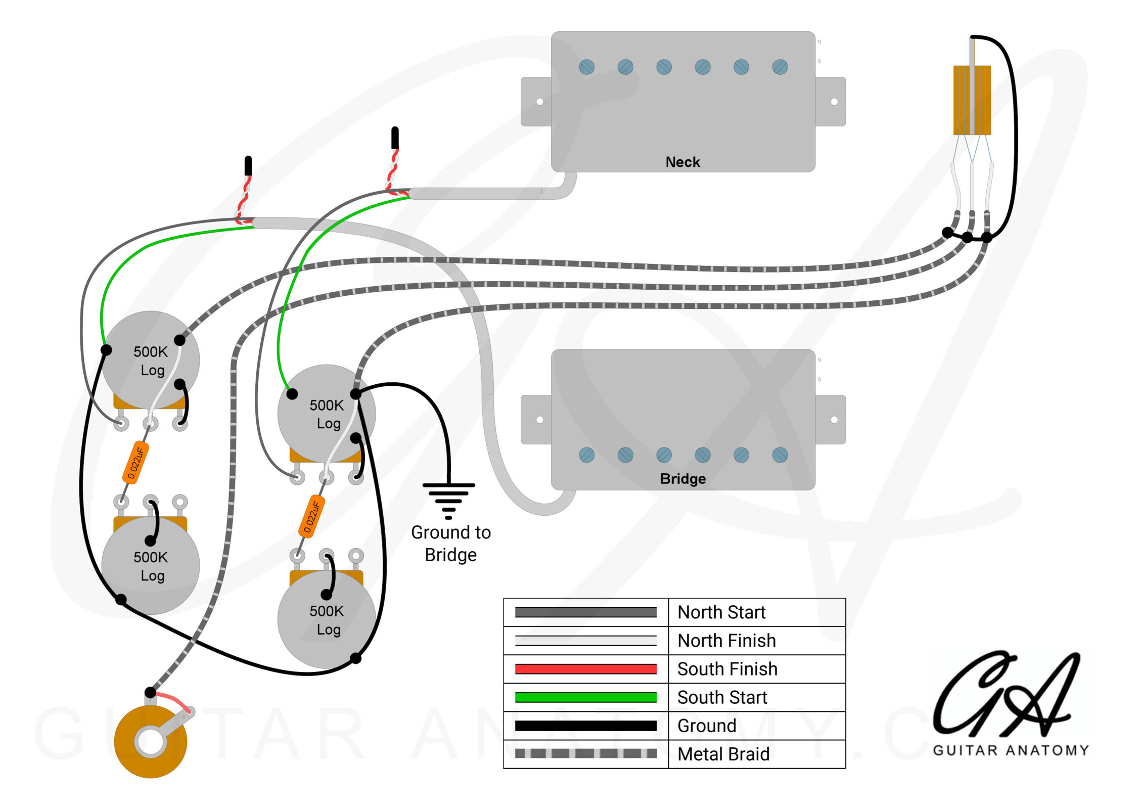 Les Paul 50s Wiring Diagram – Guitar Anatomy Les Paul 50s Wiring Diagram - Guitar Anatomy