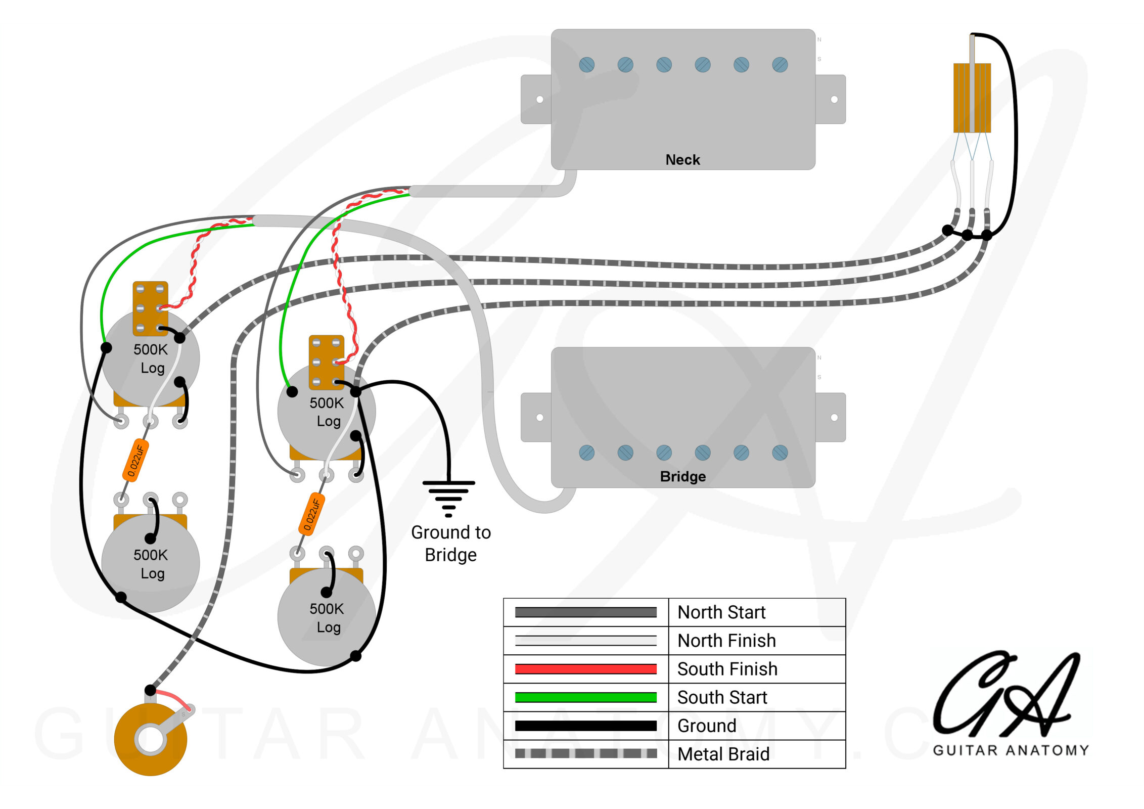 Les Paul Coil Split Wiring Diagram – Guitar Anatomy Les Paul Coil Split Wiring Diagram - Guitar Anatomy