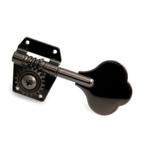 Guitar Anatomy Pro Bass Tuners – 1:20 Gear Ratio Vintage Style Machine Heads for Bass Guitars Black