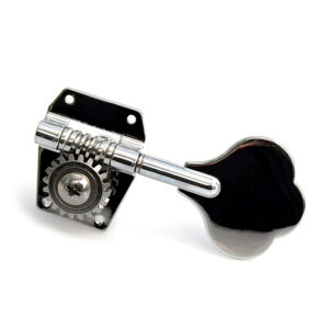 Guitar Anatomy Pro Bass Tuners – 1:20 Gear Ratio Vintage Style Machine Heads for Bass Guitars Chrome