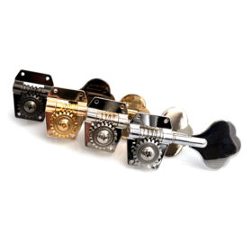 Guitar Anatomy Pro Bass Tuners – 1:20 Gear Ratio Vintage Style Machine Heads for Bass Guitars