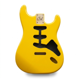 Stratocaster Compatible Guitar Body SSS - Graffiti Yellow - 2 Piece American Alder
