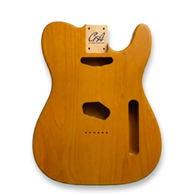 Telecaster Compatible Guitar Body - Transparent Aged Nitro Satin