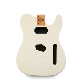 Telecaster Compatible Humbucker Guitar Body - Vintage White Nitro Satin - 2 Piece American Alder