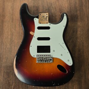 GA Played-In Classic HSS Sunburst Stratocaster-Compatible Guitar Body