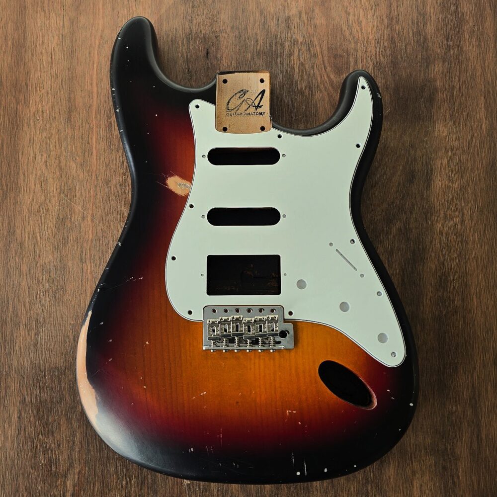 GA Played-In Classic HSS Sunburst Stratocaster-Compatible Guitar Body