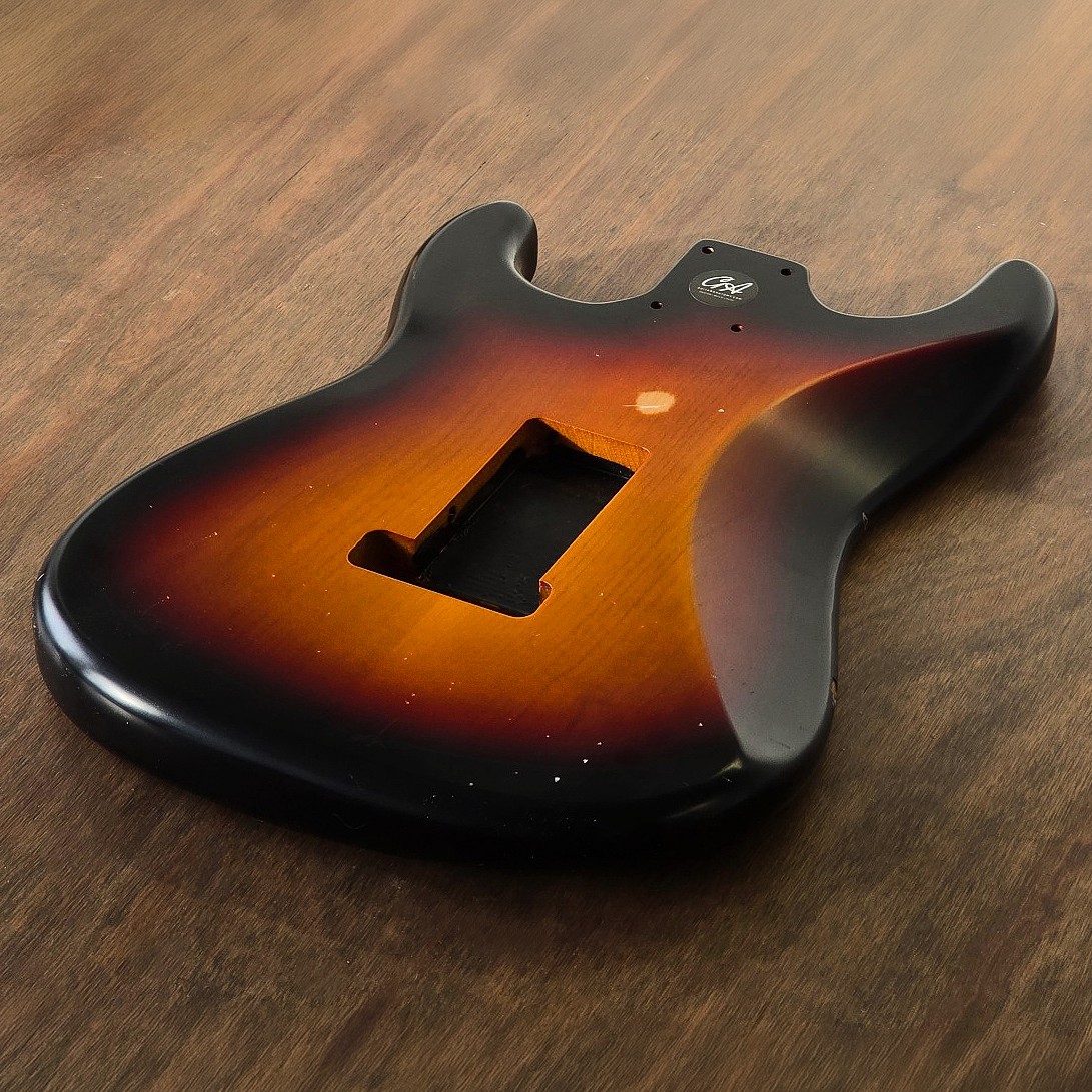 GA Played-In Classic HSS Sunburst Stratocaster-Compatible Guitar Body